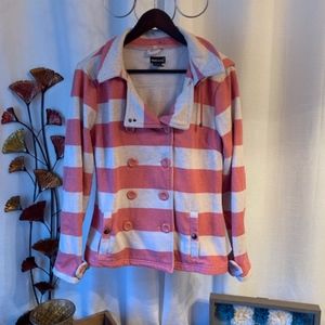 Wet Seal Button Fleece Jacket with Hood, XL